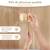 Copritavolo Trasparente In Pvc 1.5 Mm Pellicola Protettiva Cover Tavolo Tovaglia Protezione Mollettone Antimacchia Per Tavoli Cucina Salotto Ufficio Scrivania Urti Olio Graffi Impermeabile  Trasparenti - 100x190Cm
