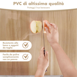 Copritavolo Trasparente In Pvc 1.5 Mm Pellicola Protettiva Cover Tavolo Tovaglia Protezione Mollettone Antimacchia Per Tavoli Cucina Salotto Ufficio Scrivania Urti Olio Graffi Impermeabile  Trasparenti - 100x170Cm