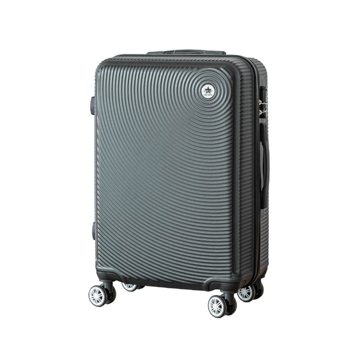 Coveri Set Di 3 Valigie Rigide ABS Valigia Da Viaggio Con Chiusura Lucchetto Combinazione Grande Media Piccola Forti Resistenti Manico Telescopico Ruote Staccabili Trolley Nero