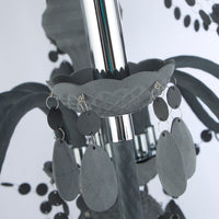 Lampadario Classico Marie Therese Acciaio Cromo Vetro 8 Luci E14