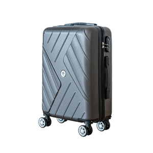 COVERI Trolley Bagaglio Mano Rigido 38x56x23 Piccolo Ultraleggero Valigia In Abs Con 4 Ruote Removibili Manico Chiusura Di Sicurezza Per Compagnie Low Cost Economy Zaino Da Viaggio Basilea-Grigio