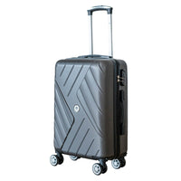 COVERI Trolley Bagaglio Mano Rigido 38x56x23 Piccolo Ultraleggero Valigia In Abs Con 4 Ruote Removibili Manico Chiusura Di Sicurezza Per Compagnie Low Cost Economy Zaino Da Viaggio Basilea-Grigio