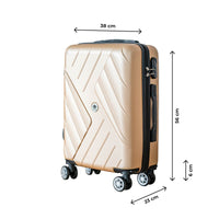COVERI Trolley Bagaglio Mano Rigido 38x56x23 Piccolo Ultraleggero Valigia In Abs Con 4 Ruote Removibili Manico Chiusura Di Sicurezza Per Compagnie Low Cost Economy Zaino Da Viaggio Basilea-Ororosa