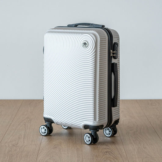 COVERI Trolley Bagaglio Mano Rigido 38x56x23 Piccolo Ultraleggero Valigia In Abs Con 4 Ruote Removibili Manico Chiusura Di Sicurezza Per Compagnie Low Cost Economy Zaino Da Viaggio Maiami-Argento