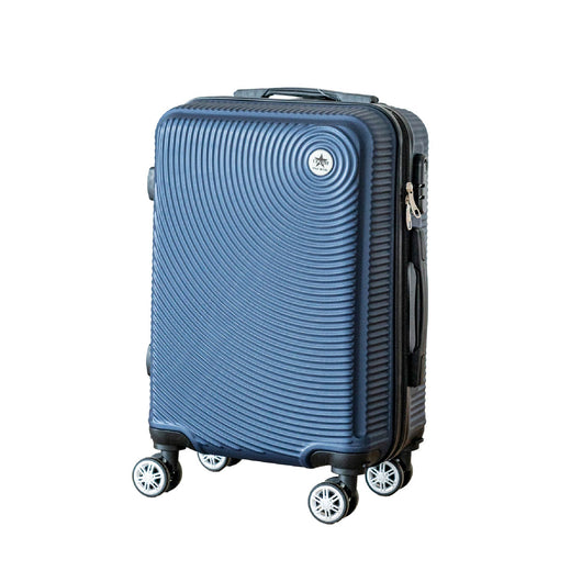 COVERI Trolley Bagaglio Mano Rigido 38x56x23 Piccolo Ultraleggero Valigia In Abs Con 4 Ruote Removibili Manico Chiusura Di Sicurezza Per Compagnie Low Cost Economy Zaino Da Viaggio Maiami-Blu