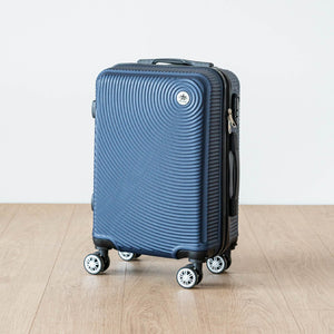 COVERI Trolley Bagaglio Mano Rigido 38x56x23 Piccolo Ultraleggero Valigia In Abs Con 4 Ruote Removibili Manico Chiusura Di Sicurezza Per Compagnie Low Cost Economy Zaino Da Viaggio Maiami-Blu