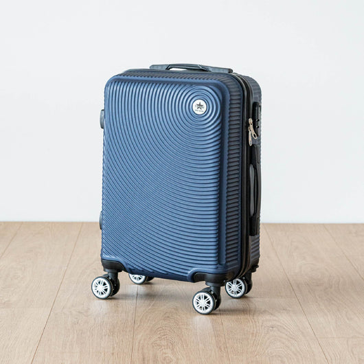 COVERI Trolley Bagaglio Mano Rigido 38x56x23 Piccolo Ultraleggero Valigia In Abs Con 4 Ruote Removibili Manico Chiusura Di Sicurezza Per Compagnie Low Cost Economy Zaino Da Viaggio Maiami-Blu