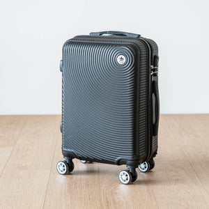 COVERI Trolley Bagaglio Mano Rigido 38x56x23 Piccolo Ultraleggero Valigia In Abs Con 4 Ruote Removibili Manico Chiusura Di Sicurezza Per Compagnie Low Cost Economy Zaino Da Viaggio Maiami-Nero