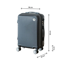 COVERI Trolley Bagaglio Mano Rigido 38x56x23 Piccolo Ultraleggero Valigia In Abs Con 4 Ruote Removibili Manico Chiusura Di Sicurezza Per Compagnie Low Cost Economy Zaino Da Viaggio Maiami-Nero