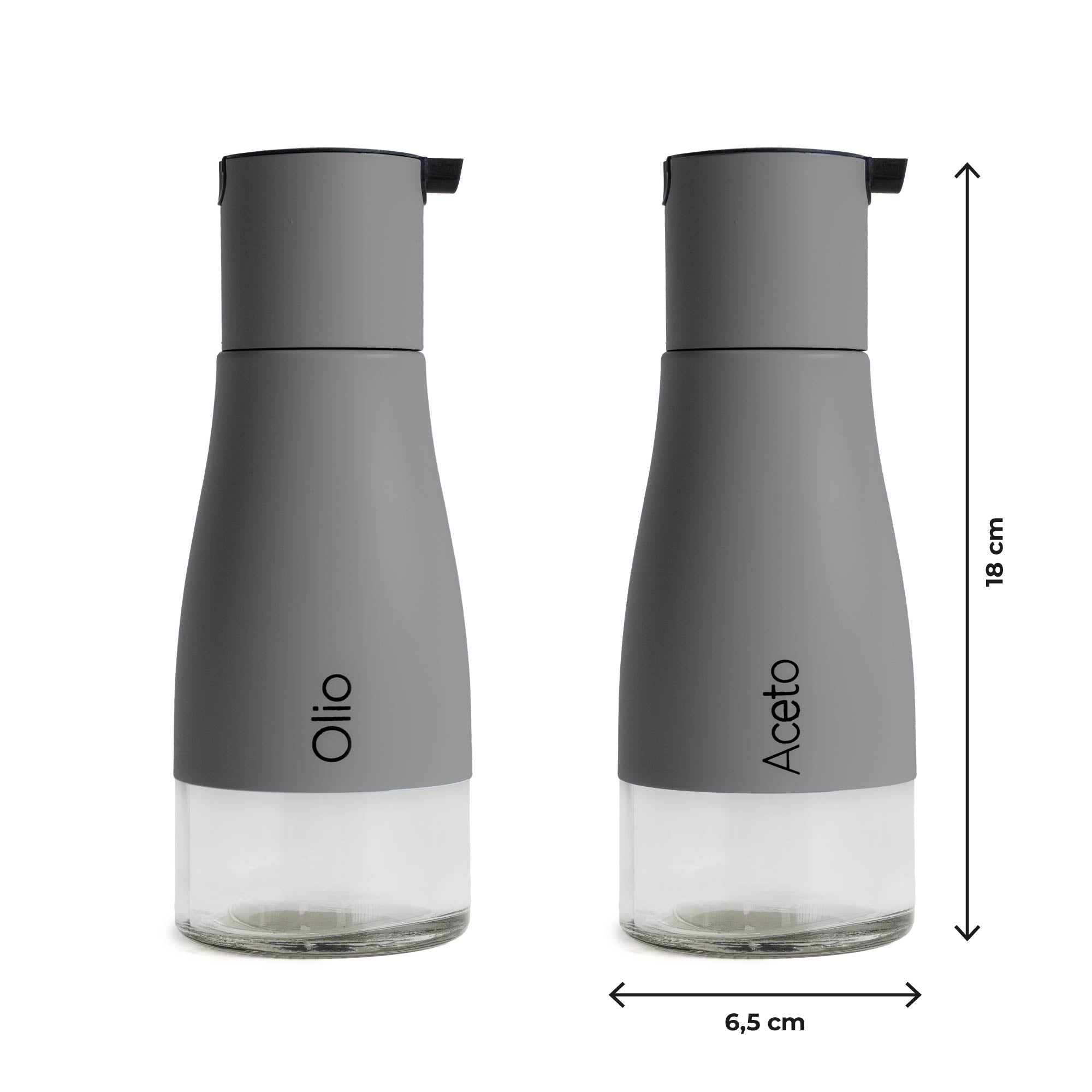 Set Condimento 4 Pezzi Olio Aceto Sale Pepe Vetro Acciaio Certificato Per Alimenti Organizzatore Acciaio Inox Con Stand In Metallo Condimenti Tavola Oliera Saliera Dispenser Tavola Organizer Porta Spezie Barattoli Contenitori Grigio