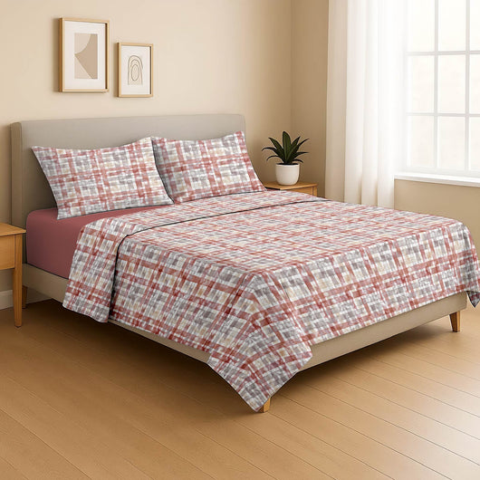 Completo Lenzuola Matrimoniale in Caldo Pile – Set Letto Invernale Morbido e Soffice, Lenzuola Termiche Matrimoniali Antipiega, Ideali per Notte Fredda GrigliaCorallo