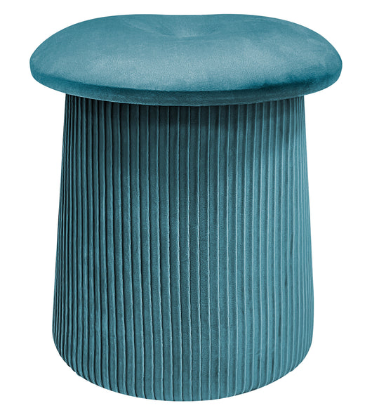 Pouf Contenitore in Velluto a Forma di Fungo – Poggiapiedi e Seduta Moderna 38x44 cm, Design Elegante Disponibile in 4 Colori Petrolio