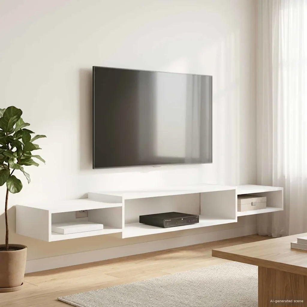 Mobile TV da Parete A parete Bianco 180 x 28 x 21 cm