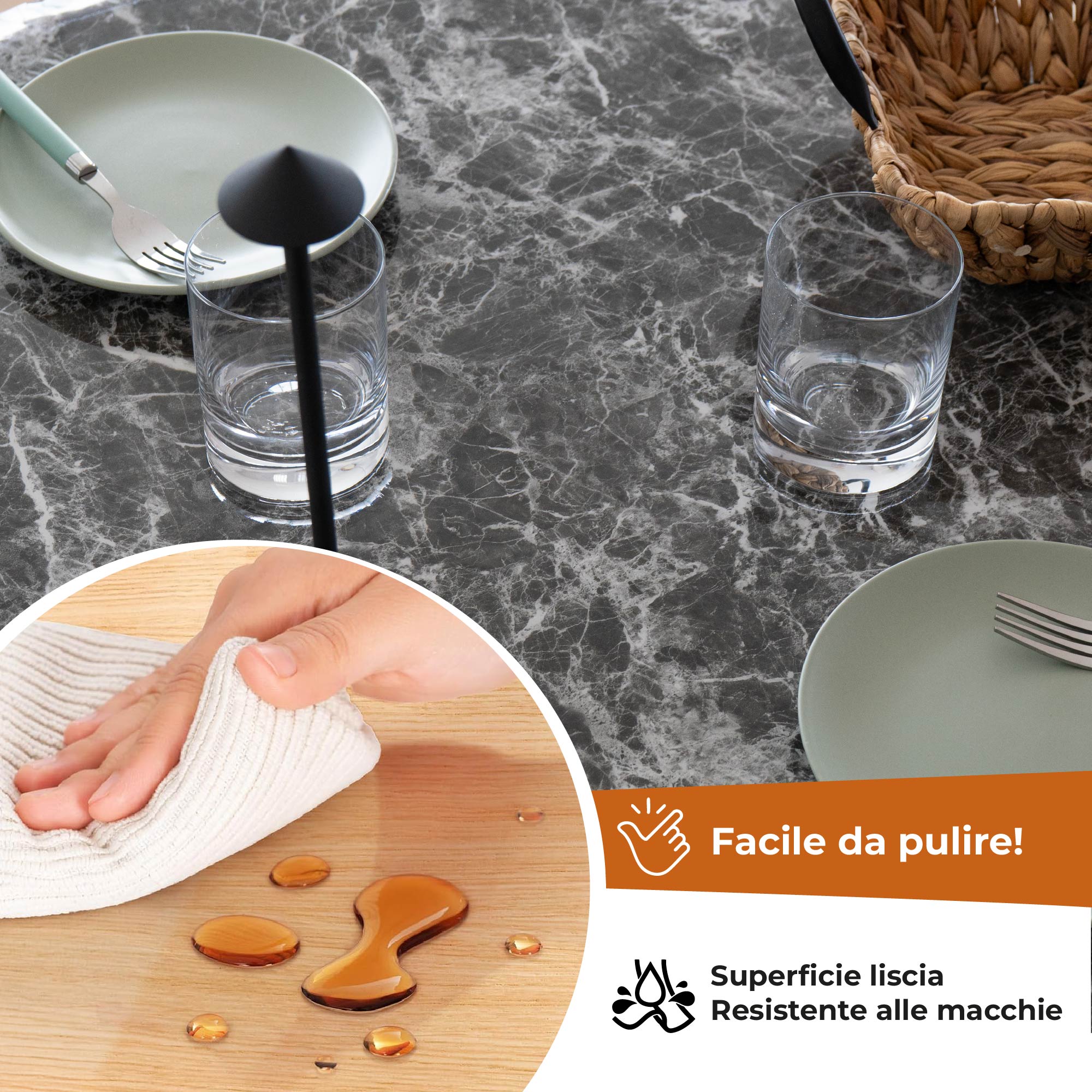 Copritavolo Stampato In Pvc Alto 1.2 Mm Pellicola Protettiva Cover Proteggi Tavolo Tovaglia Protezione Mollettone Spesso Antimacchia  Urti Olio Graffi Impermeabile Dis7 - 100x110Cm