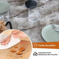 Copritavolo Stampato In Pvc Alto 1.2 Mm Pellicola Protettiva Cover Proteggi Tavolo Tovaglia Protezione Mollettone Spesso Antimacchia  Urti Olio Graffi Impermeabile Dis8 - 100x80Cm