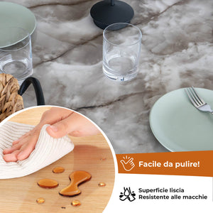 Copritavolo Stampato In Pvc Alto 1.2 Mm Pellicola Protettiva Cover Proteggi Tavolo Tovaglia Protezione Mollettone Spesso Antimacchia  Urti Olio Graffi Impermeabile Dis8 - 100x110Cm