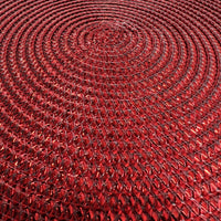 Set 4 Sottopiatti Natalizi Rotondi Ø38 cm Tovagliette Decorazione Tavola in Poliestere Intrecciato Sottopiatti Eleganti per Natale e Capodanno Bordeaux