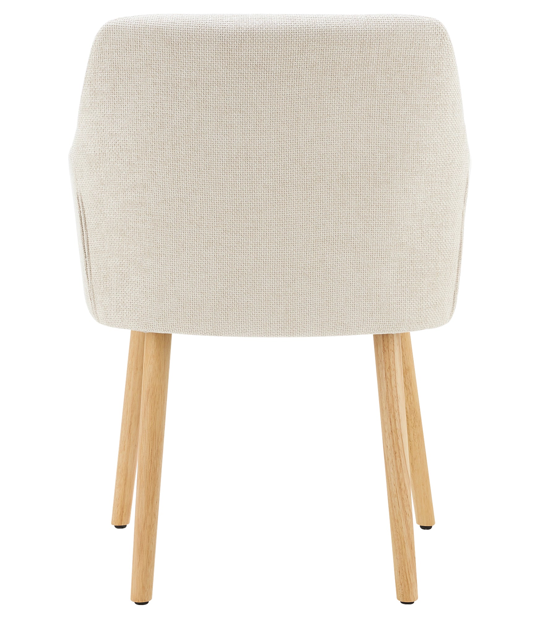 Poltroncina Stile Scandinavo in Tessuto Beige con Gambe in Legno Naturale – Sedia Imbottita Moderna per Soggiorno, Sala da Pranzo o Camera da Letto – Design Nordico Elegante e Confortevole Beige