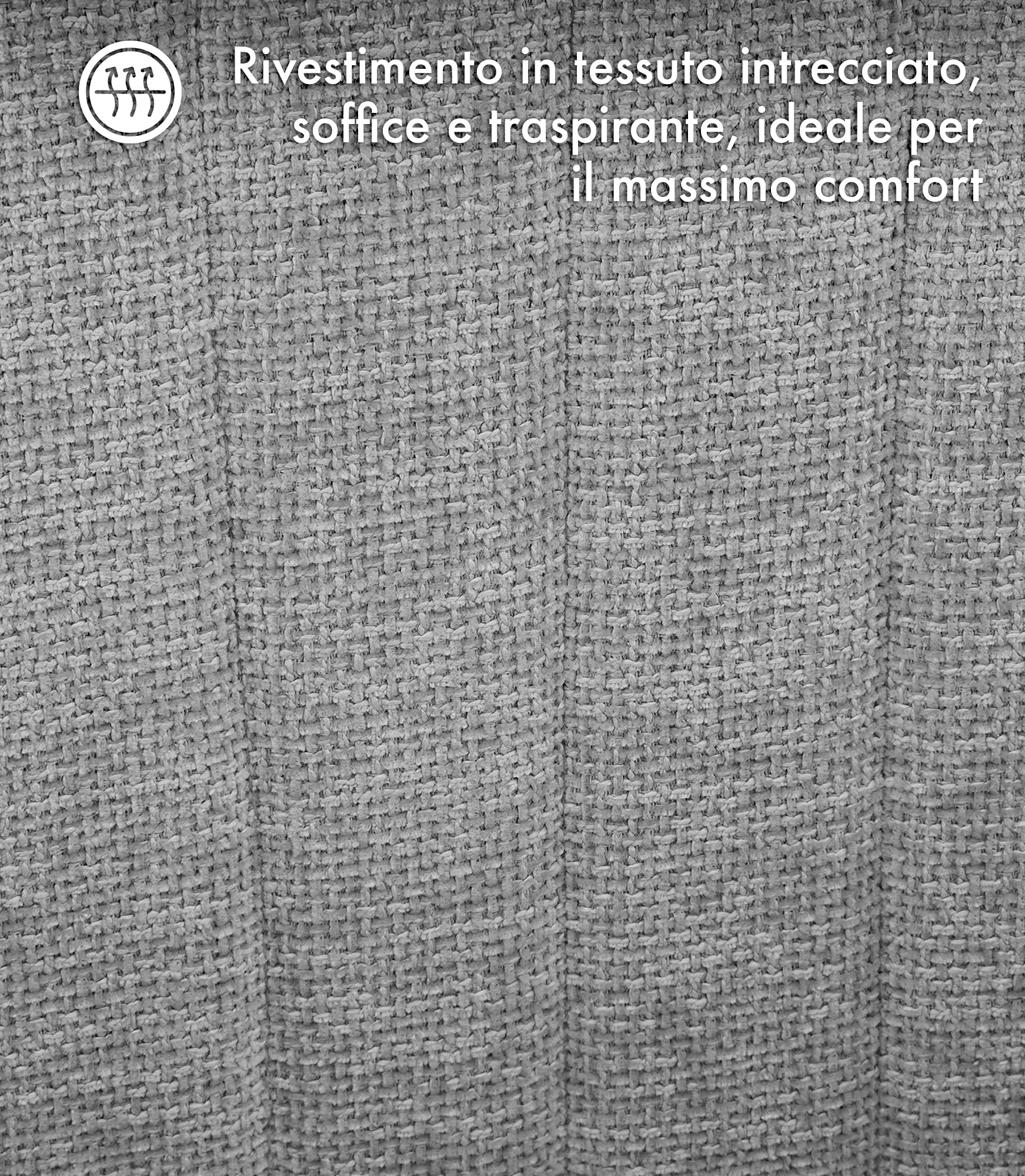 Poltroncina Stile Scandinavo in Tessuto Beige con Gambe in Legno Naturale – Sedia Imbottita Moderna per Soggiorno, Sala da Pranzo o Camera da Letto – Design Nordico Elegante e Confortevole Grigio