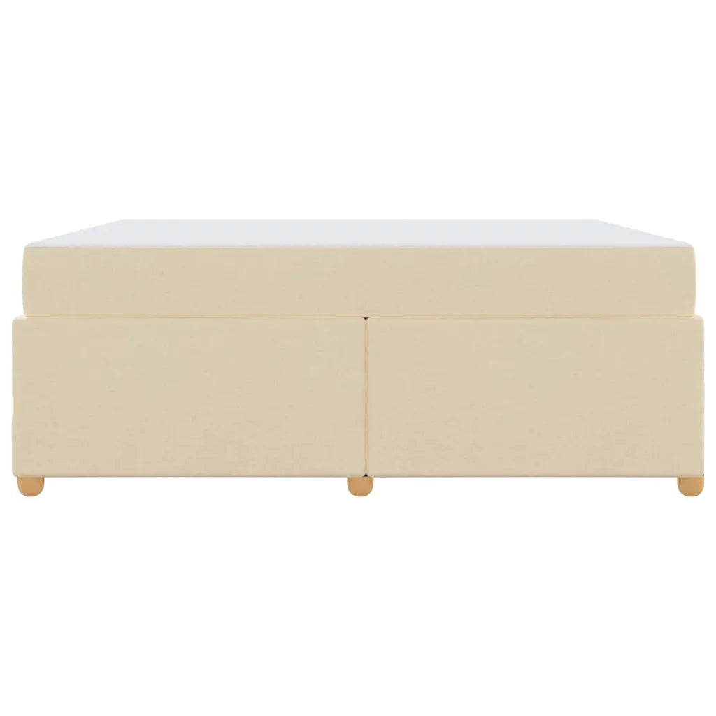 Struttura del letto con materasso Crema 180 x 200 cm Tessuto 3399375