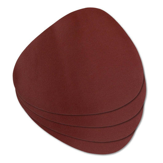Set di 4 Tovagliette Americane in Similpelle – Eleganti, Antimacchia, Antiscivolo, Impermeabili, Termoresistenti e Lavabili – Utilizzabili da Entrambi i Lati, Ideali per Tavolo da Pranzo o Cucina Bordeaux