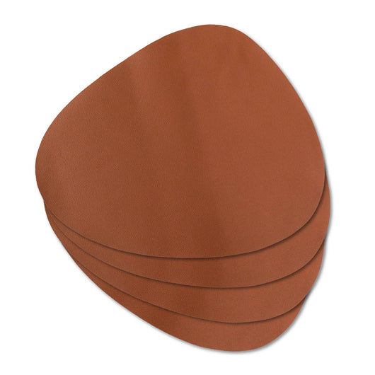 Set di 4 Tovagliette Americane in Similpelle – Eleganti, Antimacchia, Antiscivolo, Impermeabili, Termoresistenti e Lavabili – Utilizzabili da Entrambi i Lati, Ideali per Tavolo da Pranzo o Cucina Marrone