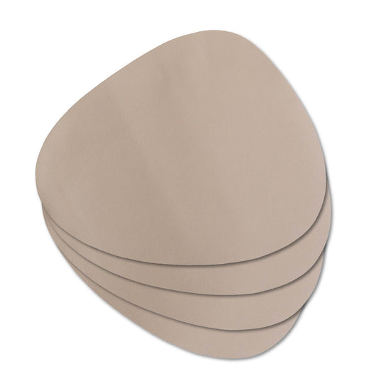 Set di 4 Tovagliette Americane in Similpelle – Eleganti, Antimacchia, Antiscivolo, Impermeabili, Termoresistenti e Lavabili – Utilizzabili da Entrambi i Lati, Ideali per Tavolo da Pranzo o Cucina Tortora