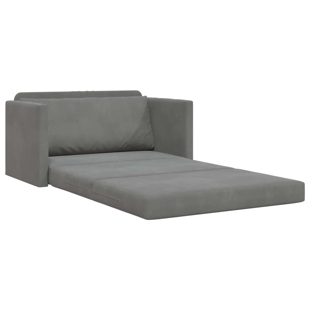 Divano letto Grigio scuro 124 x 71 x 78 cm Velluto 4106703