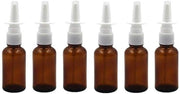 Sprayflessen in vetro di ambra - 6 pezzi - Riciclabile - 30ML - Ideali per viaggi - Pratici e compatti - Adatti per la cura della pelle - Riciclabili