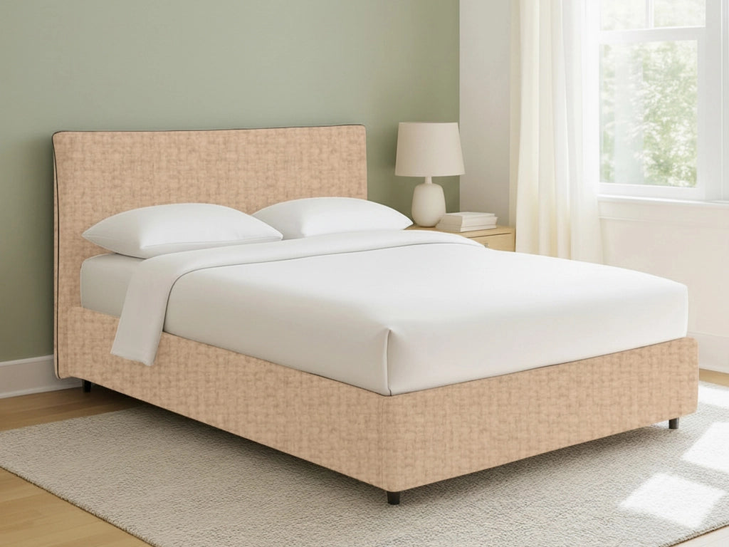 Altrincham, Letto Piazza e Mezza Sfoderabile Made in Italy, Beige