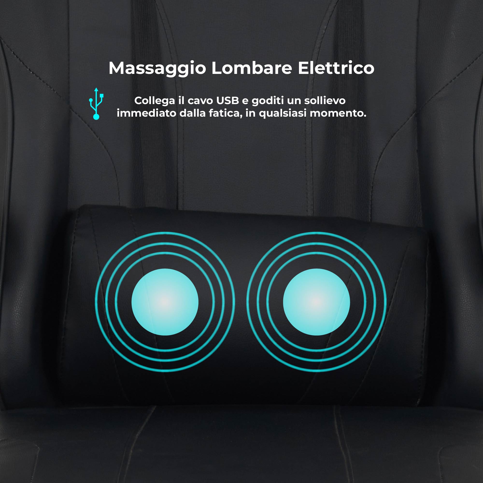 Sedia da Gaming Massaggiante,Sedia Gamer Con Poggiapiedi Telescopico,Reclinabile 90-135°,Poltrona da Gaming con Poggiatesta  Cuscino Lombare,Sedie Da Ufficio,Portata 150kg Nero