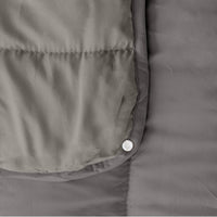 Piumino 4 Stagioni Matrimoniale con Calore Differenziato Modulabile Con Bottoni Clip GrigioChiaro-GrigioScuro