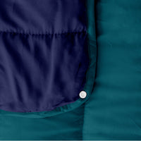 Piumino 4 Stagioni Matrimoniale con Calore Differenziato Modulabile Con Bottoni Clip Ottanio- Blu