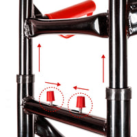 Carrello Portapacchi Per Scale Pieghevole Con 6 Ruote In Gomma Portatutto Capacità Carico 150 Kg Portatutto Traslochi Spesa Oggetti Pesanti  Altezza Regolabile Rosso