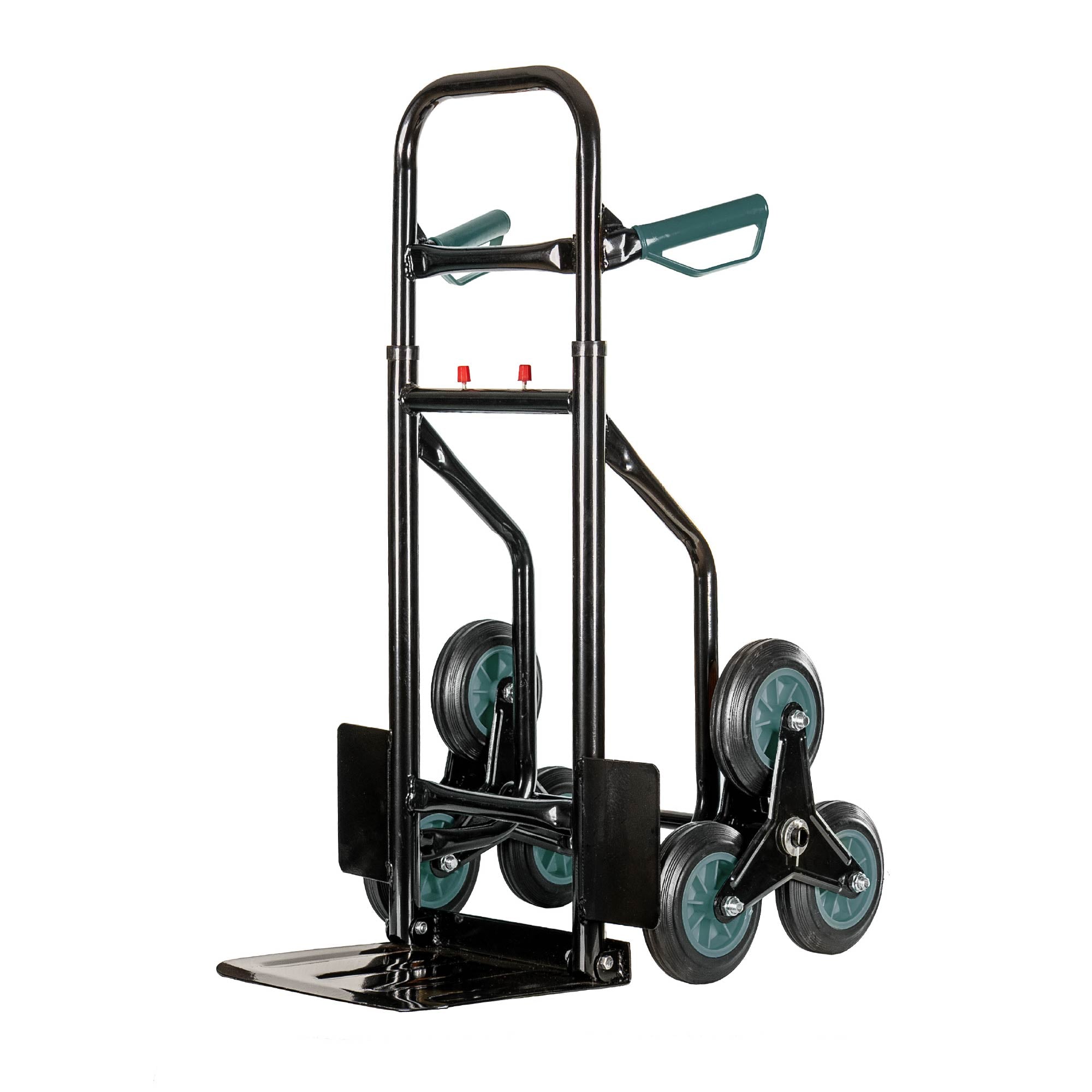 Carrello Portapacchi Per Scale Pieghevole Con 6 Ruote In Gomma Portatutto Capacità Carico 150 Kg Portatutto Traslochi Spesa Oggetti Pesanti  Altezza Regolabile Verde