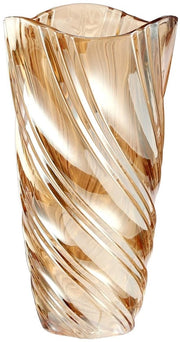 Vaso di Fiori in Vetro - Decorativo e Artigianale - Twill Amber - Ideale per Matrimoni e Regali