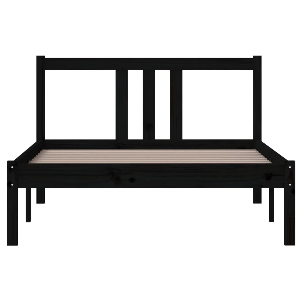Giroletto Nero in Legno Massello 100x200 cm 814878