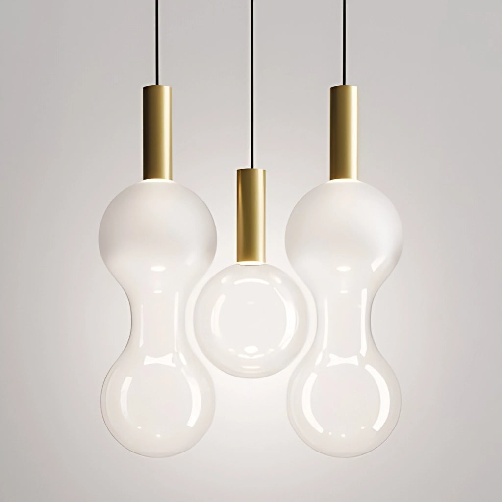 Zafferano Lampada a sospensione Sfer'Otto con diffusore in vetro borosilicato soffiato, finitura Oro e Trasparente sabbiato, LED 8W 3000K IP40