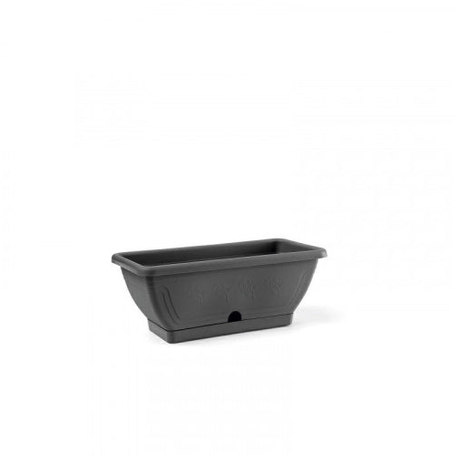 CASSETTA CON SOTTOCASSETTA 'VENEZIA' cm 50x19x16h - colore antracite