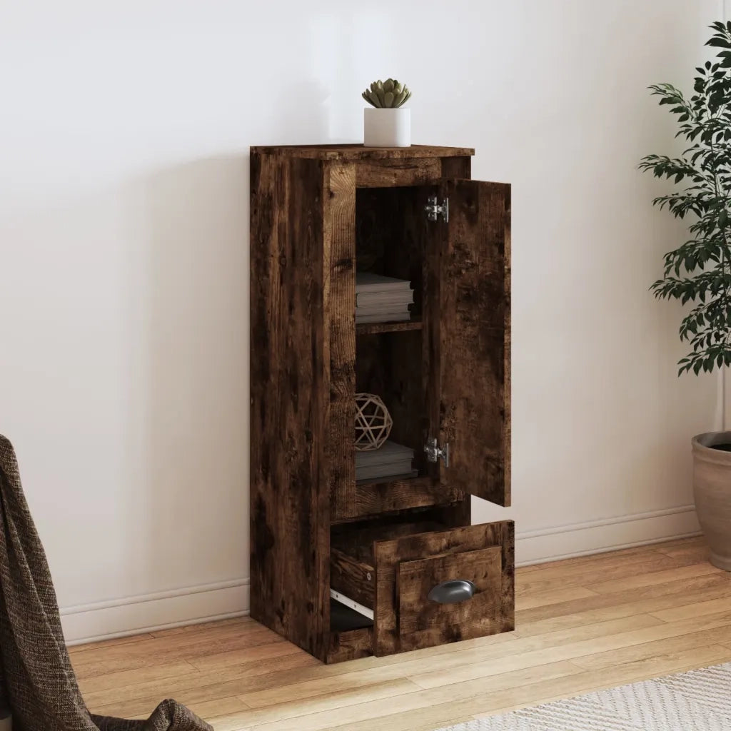 Credenza | Madia | Buffet da pranzo | Armadio da pranzo Rovere Fumo 36x35,5x103,5 cm in Legno Multistrato