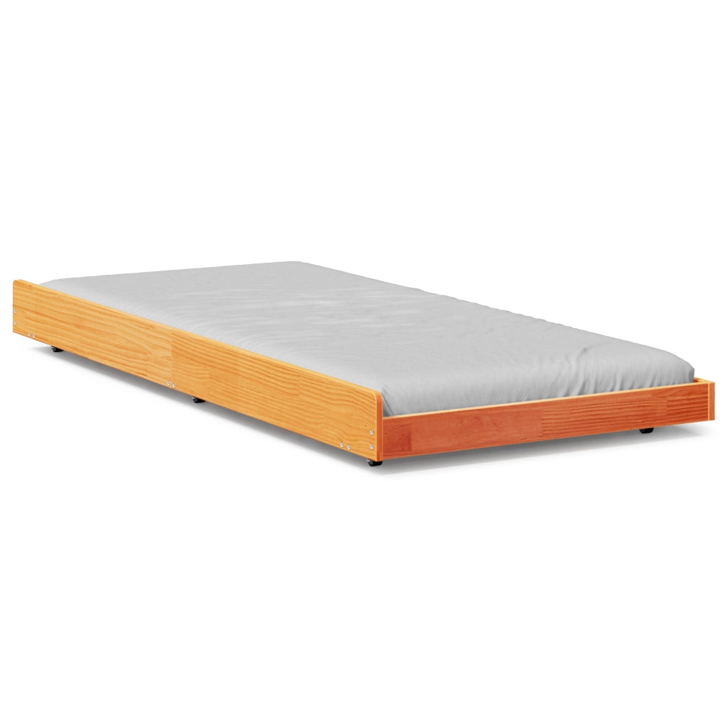 Struttura letto Marrone cerato Legno massello 80 x 200 cm