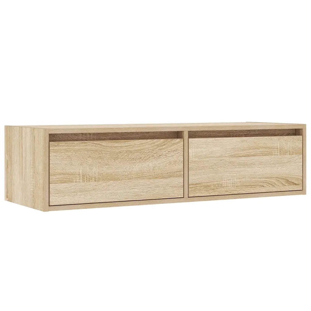 vidaXL Mobile Porta TV con Luci LED Rovere Sonoma 100X35,5x25 cm
