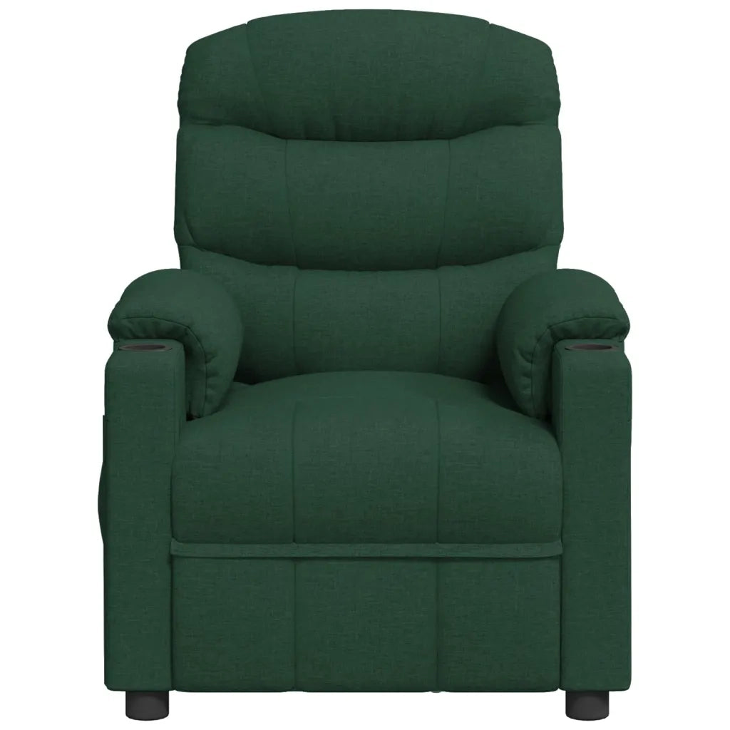 Poltrona Massaggiante Verde Scuro in Tessuto cod mxl 31951