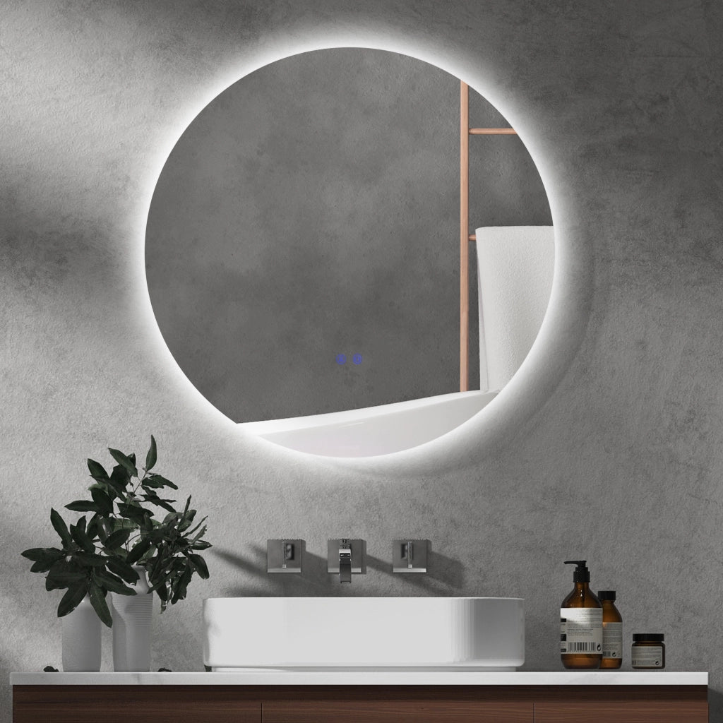 Specchio Bagno con Luci LED e Design Antiappannamento ¨C Zephmum ¨C Bianco ?70 cm