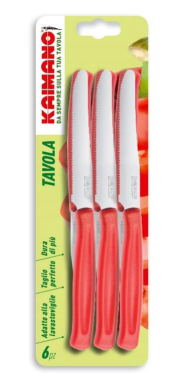 Set 6 Coltelli da Tavola Cucina kaimano Rosso fiskars