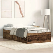 vidaXL Giroletto senza Materasso Legno Antico 100x200cm in Truciolato