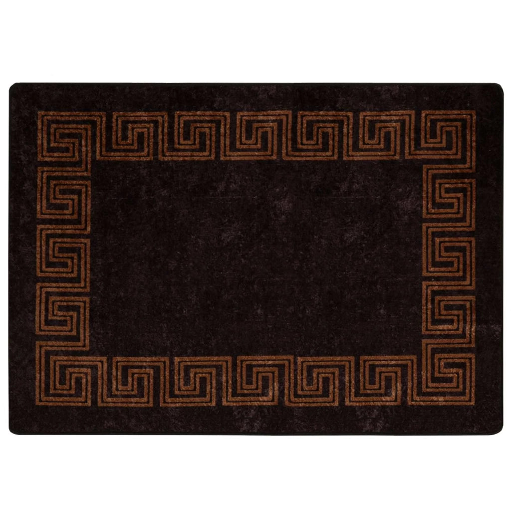 Runner Tappeto MARSA Nero 100 x 150 cm Poliestere e PVC 42023293