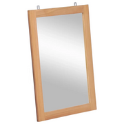 Specchio da Parete-Specchio a muro in Legno Massello di Teak 50x70 cm