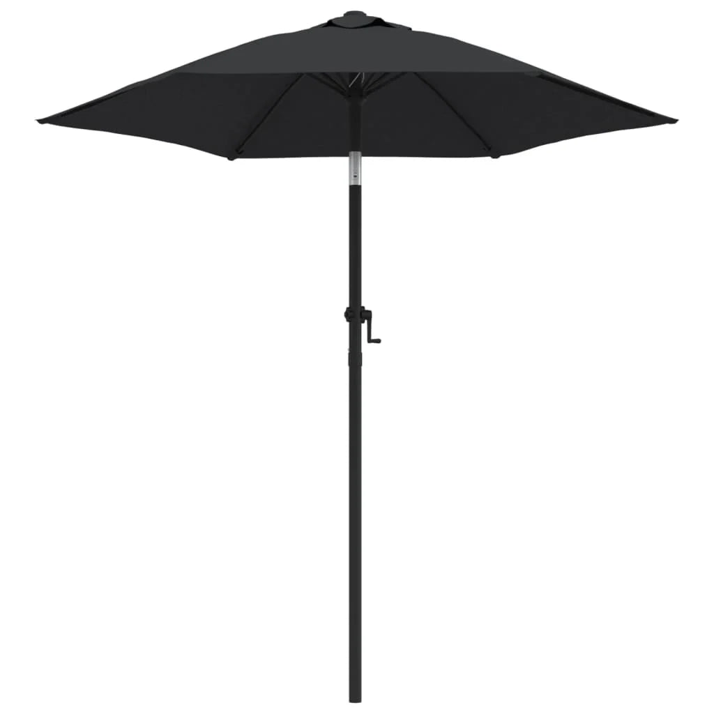 Ombrellone nero 200 x 211 cm in alluminio 02_0008702