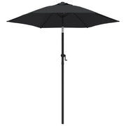 Ombrellone nero 200 x 211 cm in alluminio 02_0008702
